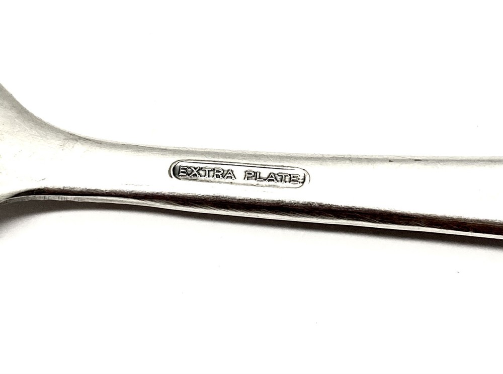 Oneida BERNICE Silver Plate 1900 Extra Plate Bead Edge Cold Meat Fork Flatware