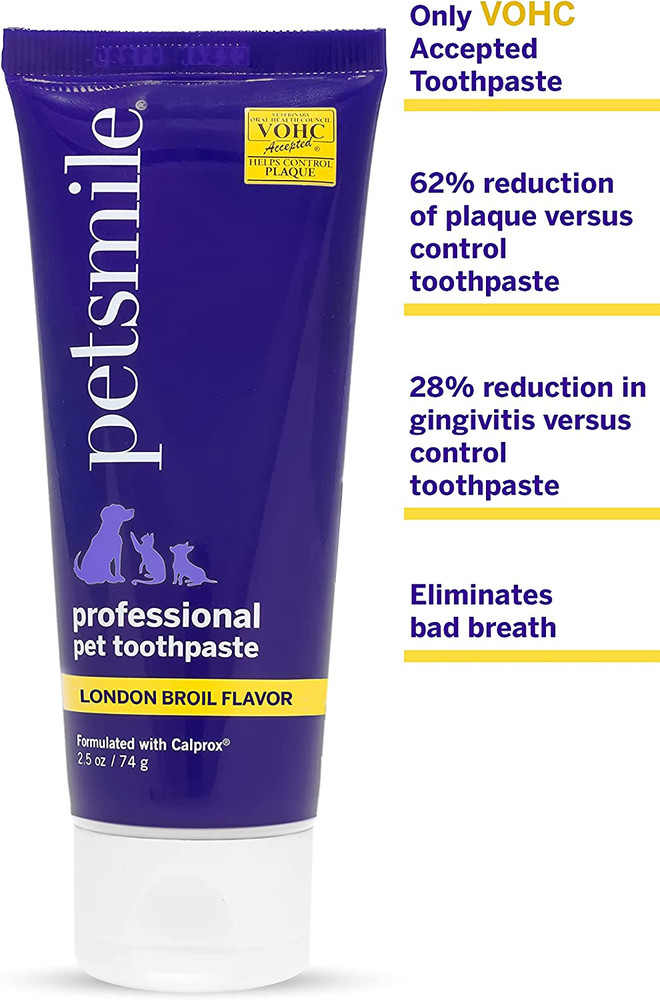 Professional Pet Toothpaste for Cats & Dogs - Only VOHC Accepted Toothpaste - Cl