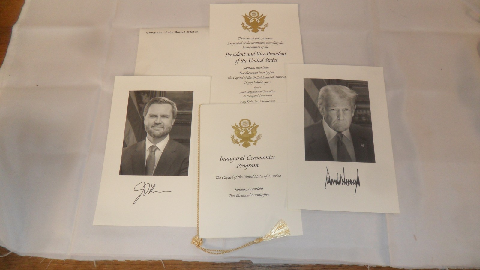 RARE! Official TRUMP VANCE 2025 Inauguration Congressional Invitation+Program