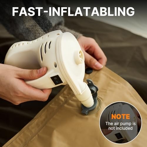 Camping Sleeping Pad with Quick-Inflating, Ultralight Memory Foam Yellow