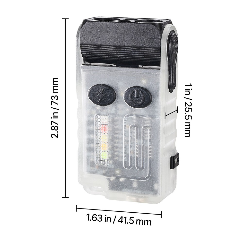 Rechargeable Keychain Flashlight Mini LED Flashlight with Clip & Magnetic Tail