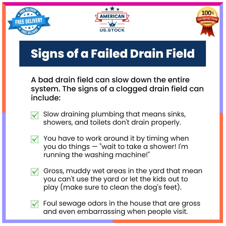 Drain Field Cleaner Tablets – Clears Septic Tanks & Clogs Fast, Odor Control