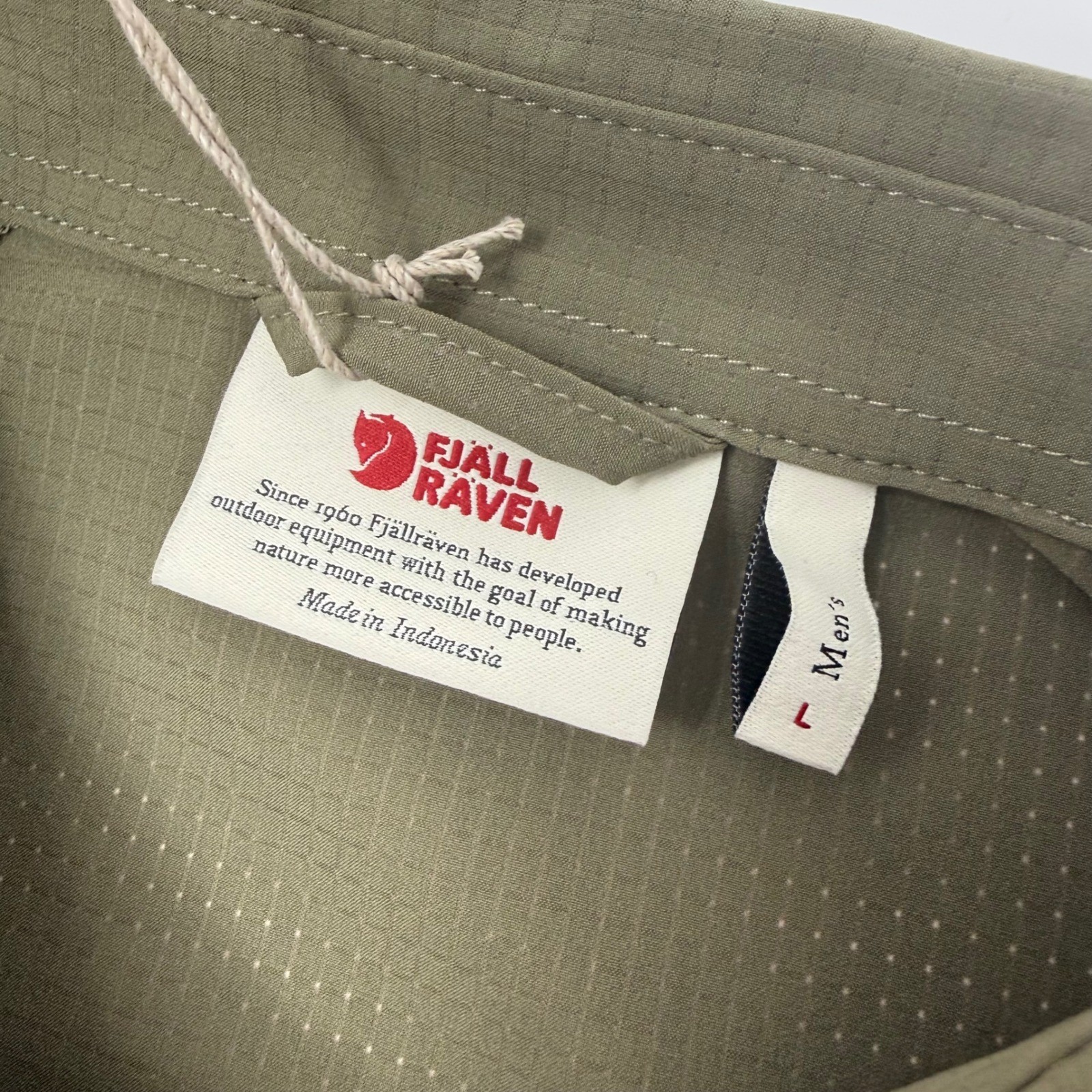 Fjallraven Abisko Trekking Shirt Short Sleeve Mens Large Light Olive 87939 NEW