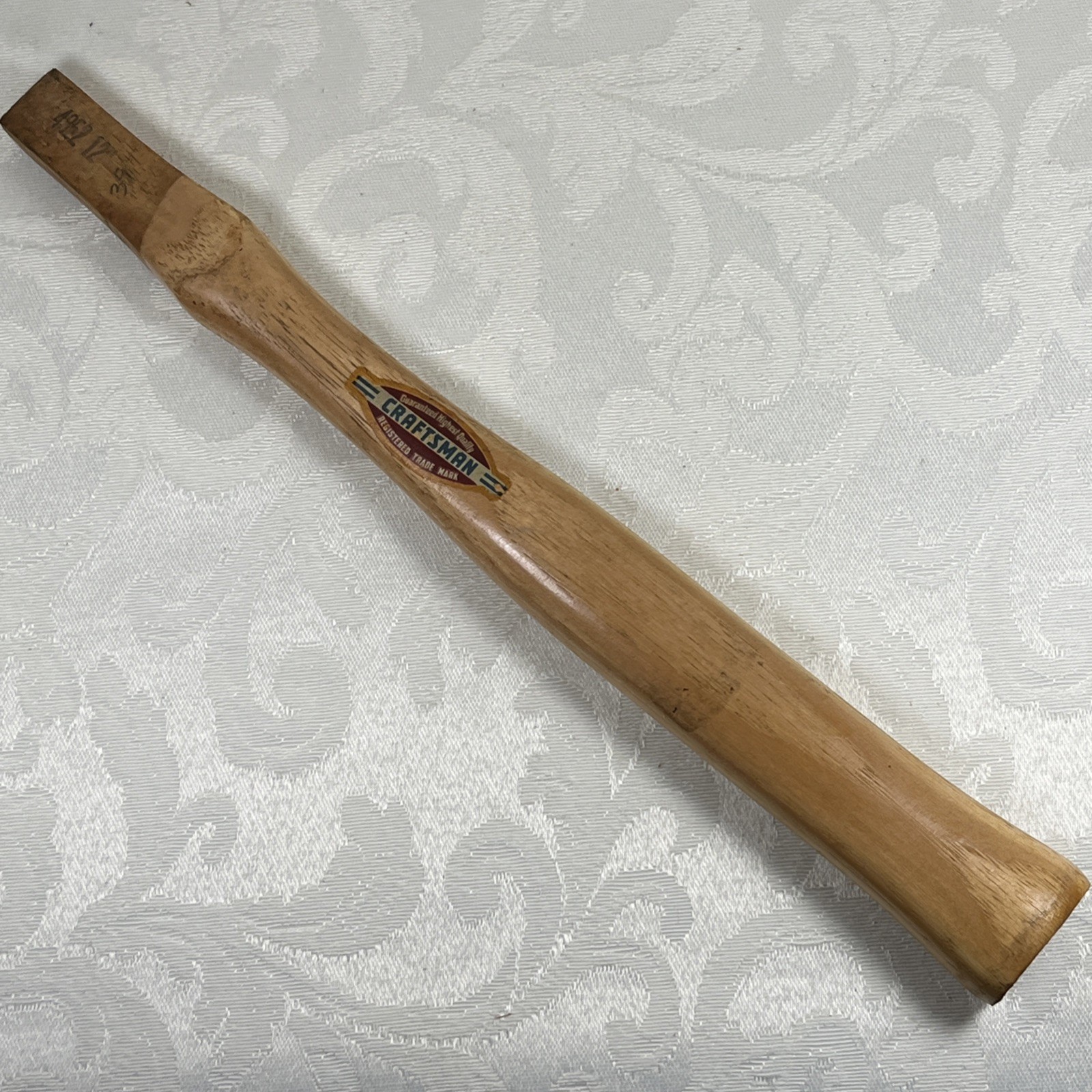 Vintage Craftsman Hickory Wood Hammer Handle 12" #4852 Red Logo NOS