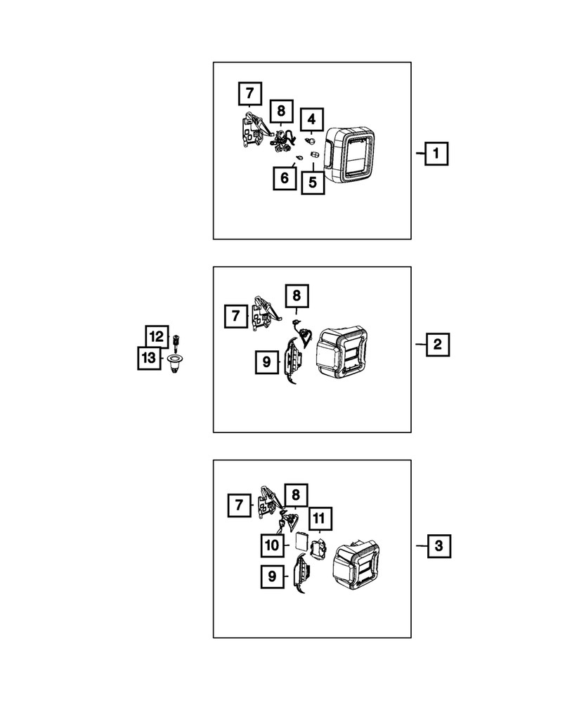 Genuine Mopar Tail Lamp Bracket 68307139AA