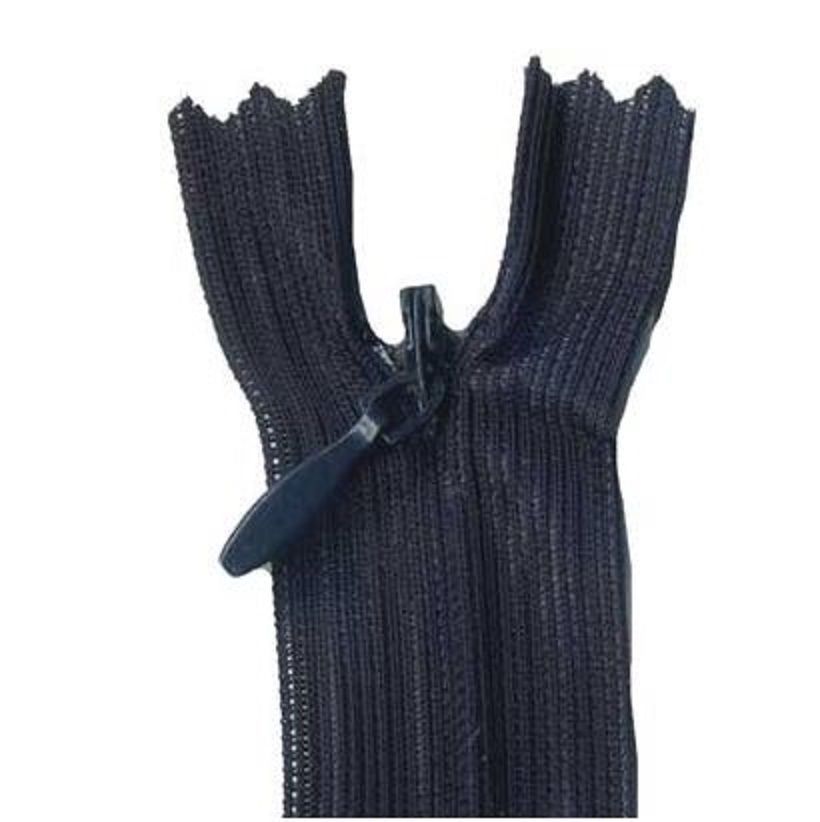 25cm Navy Invisible Zip