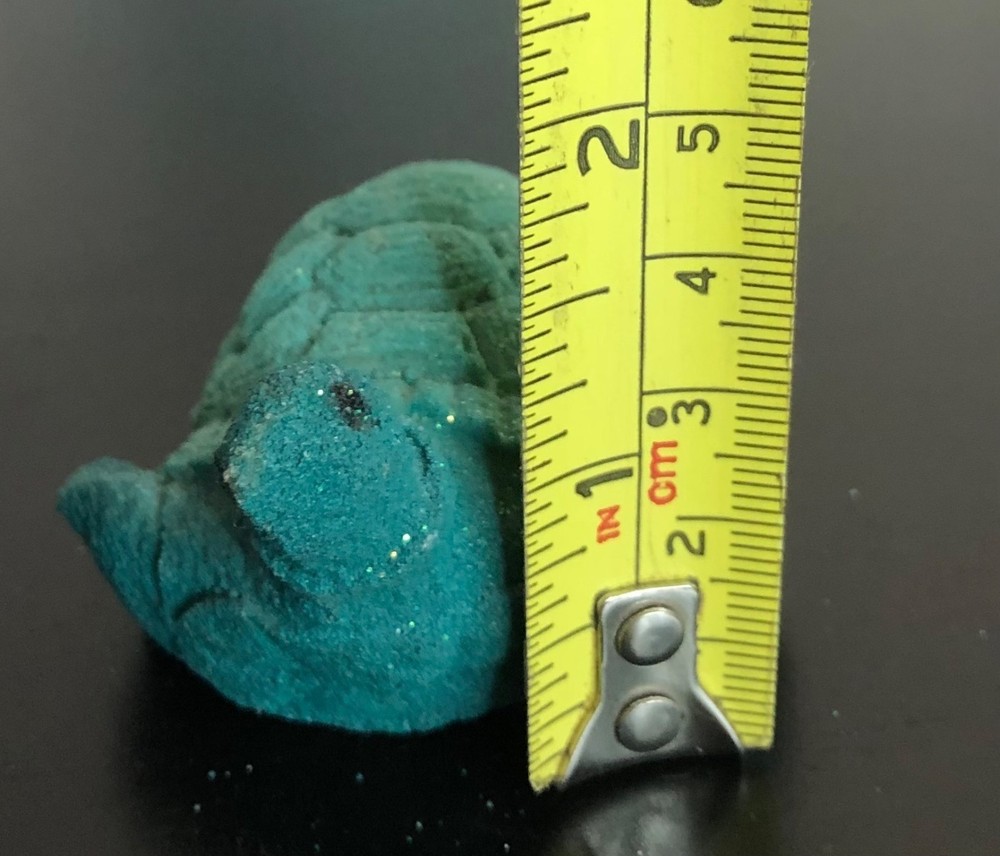 Teal Glitter Sand Turtle Figurine