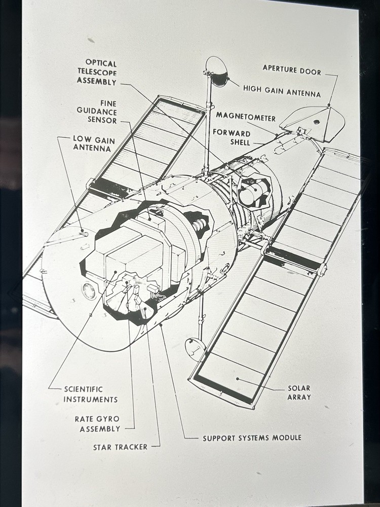 1978 NASA KSC Shuttle Space Telescope Satellite Presentation Transparency-160