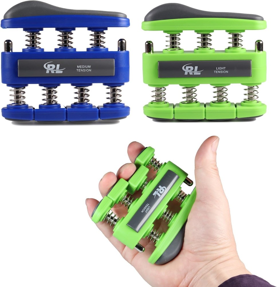 Finger Strengthener Grip, Exerciser & Hand Light & Medium