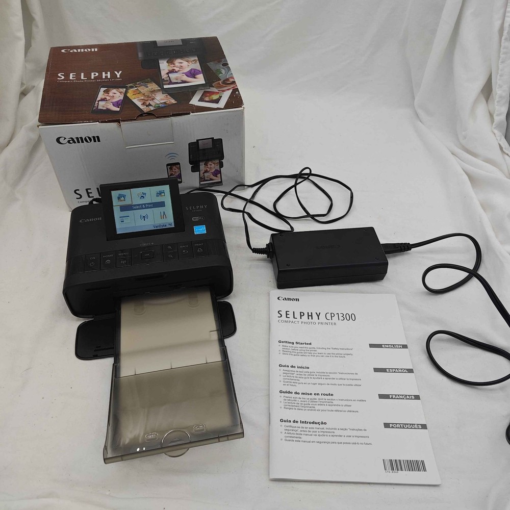 Canon SELPHY CP1300 Compact Wireless Black Photo Printer