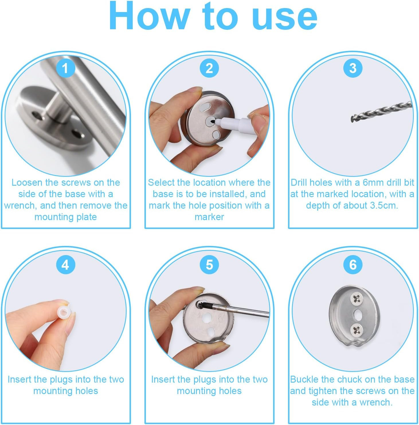 15Pcs Towel Bar Replacement Parts Set Kit, Stainless Steel Shower Bathroom Towel