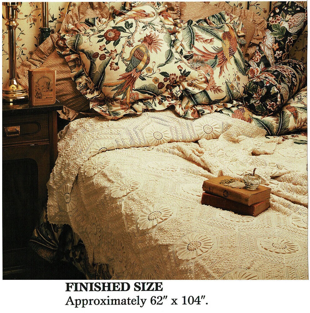 CLASSIC COVERLET AFGHAN CROCHET PATTERN ONLY - AH202