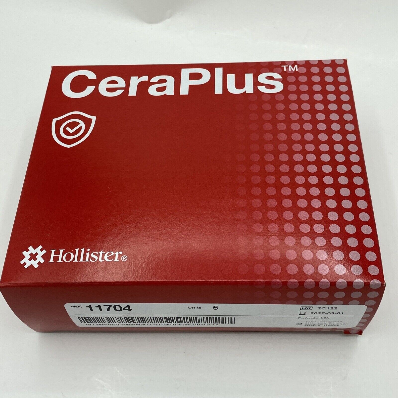 Hollister #11704 CeraPlus Skin Barrier 70mm CTF 2" - 5Ct New Packaging 12-01-28