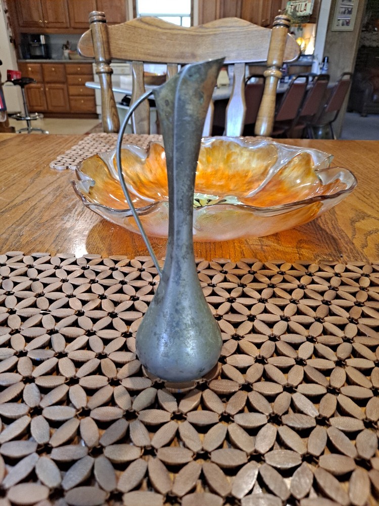 VINTAGE ART DECO SILVER PLATED HANDLED bud vase MADE IN JAPAN