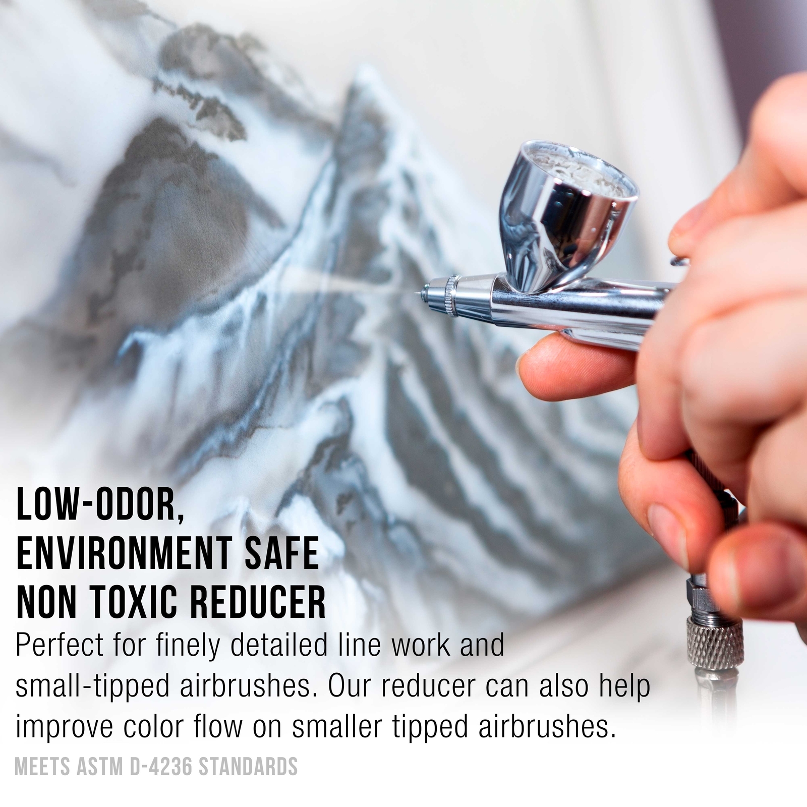 16 oz Airbrush Thinner & Extender Base, Reducing Acrylic Airbrush Paint Colors