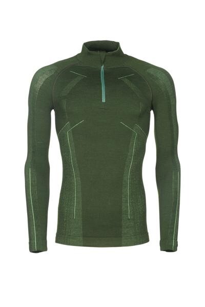 Jagdhund Undershirt - Half-Zip - Thermo Layer - Neusiedl - 78% Merino Wool