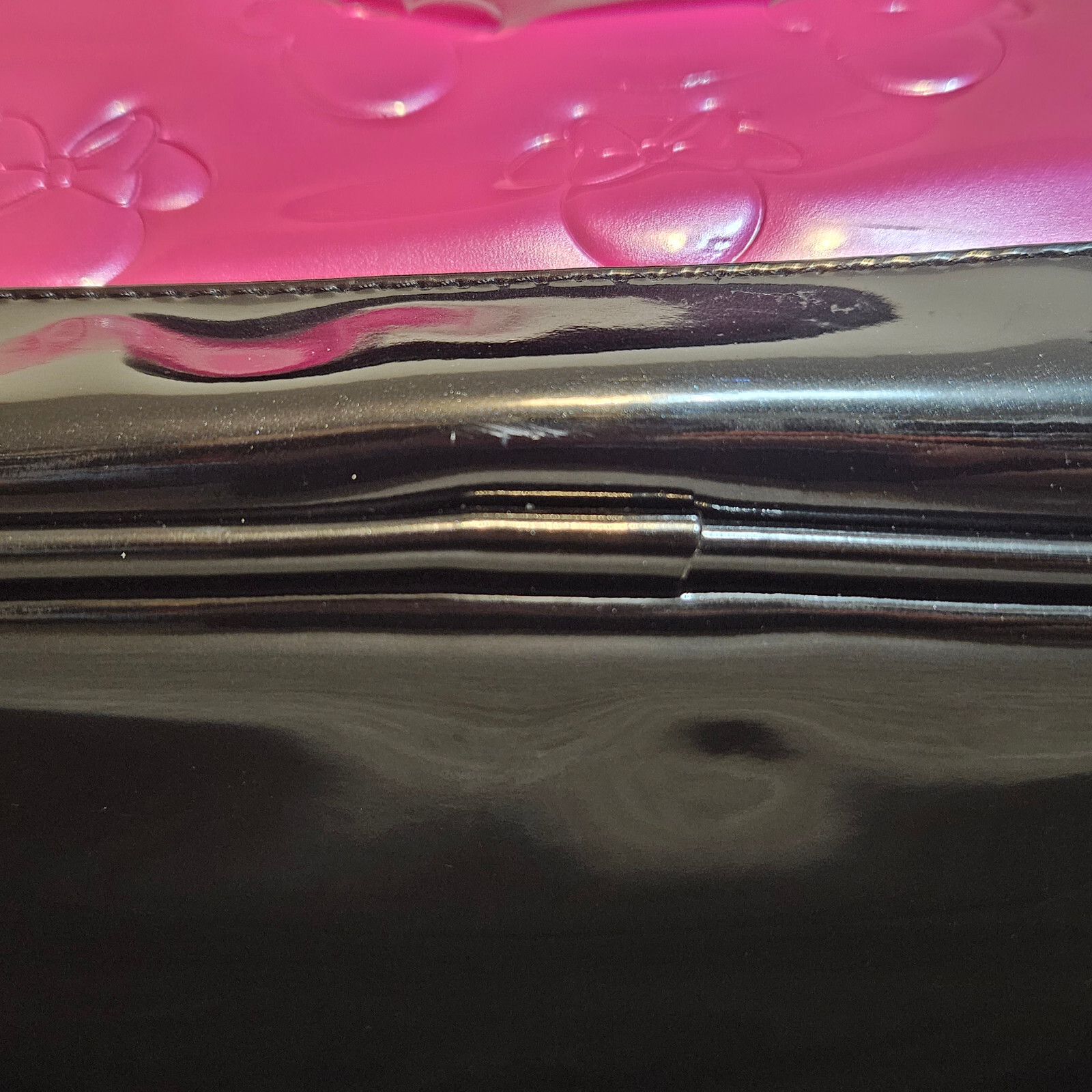 DISNEY x LOUNGEFLY Pink Minnie Loves Mickey Large Dome Satchel Bowling Bag NWD