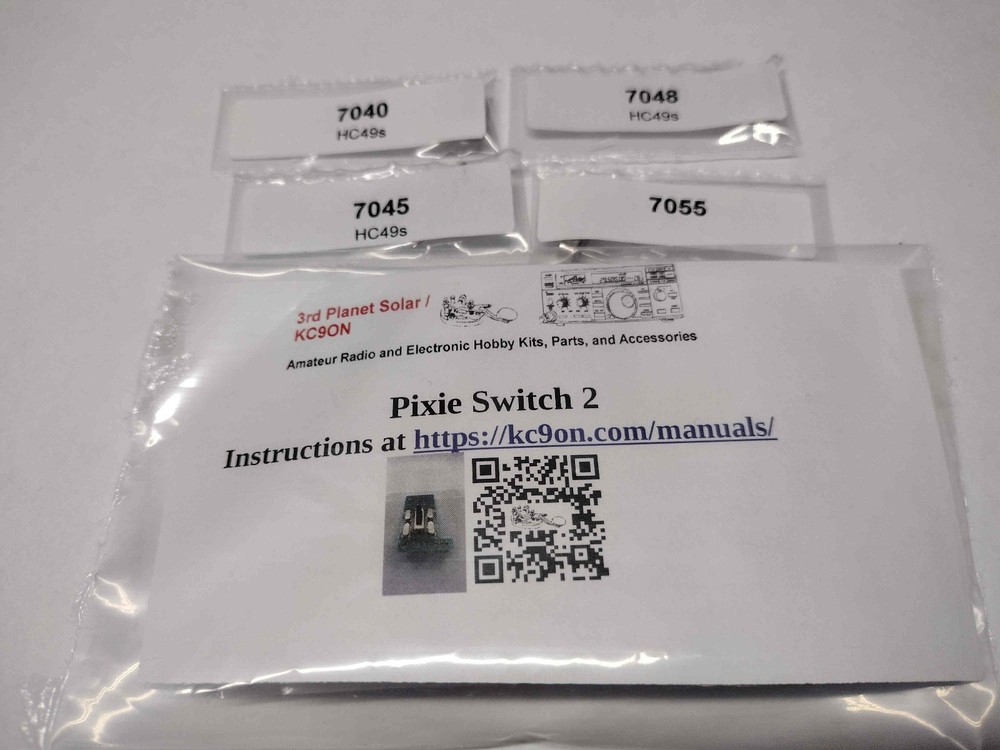 Pixie Switch 2 Kit with 4 40M HC49/s crystals