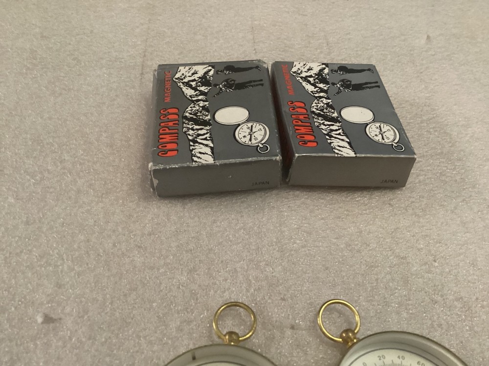 2 VINTAGE POCKET COMPASSES