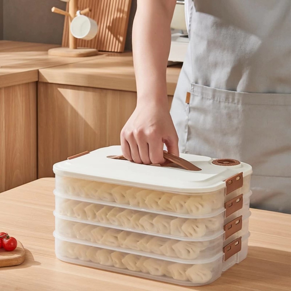 4-layer Food Storage Containers,Plastic Cookie Containers,Stackable Cookie Ca...
