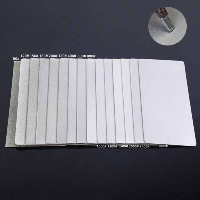 Rectangular Diamond Coated Flat Sanding Disc Polishing Disc Sheet 80-3000 Grit