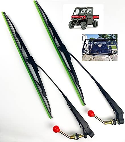Upgraded Universal UTV Windshield Wiper Kit, Index Any Position 15.7" Style-1
