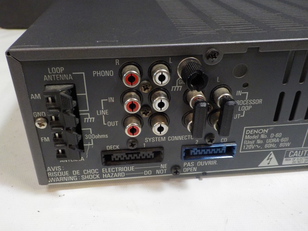 Vintage DENON D-60 Component System Stereo Receiver Amplifier WORKS
