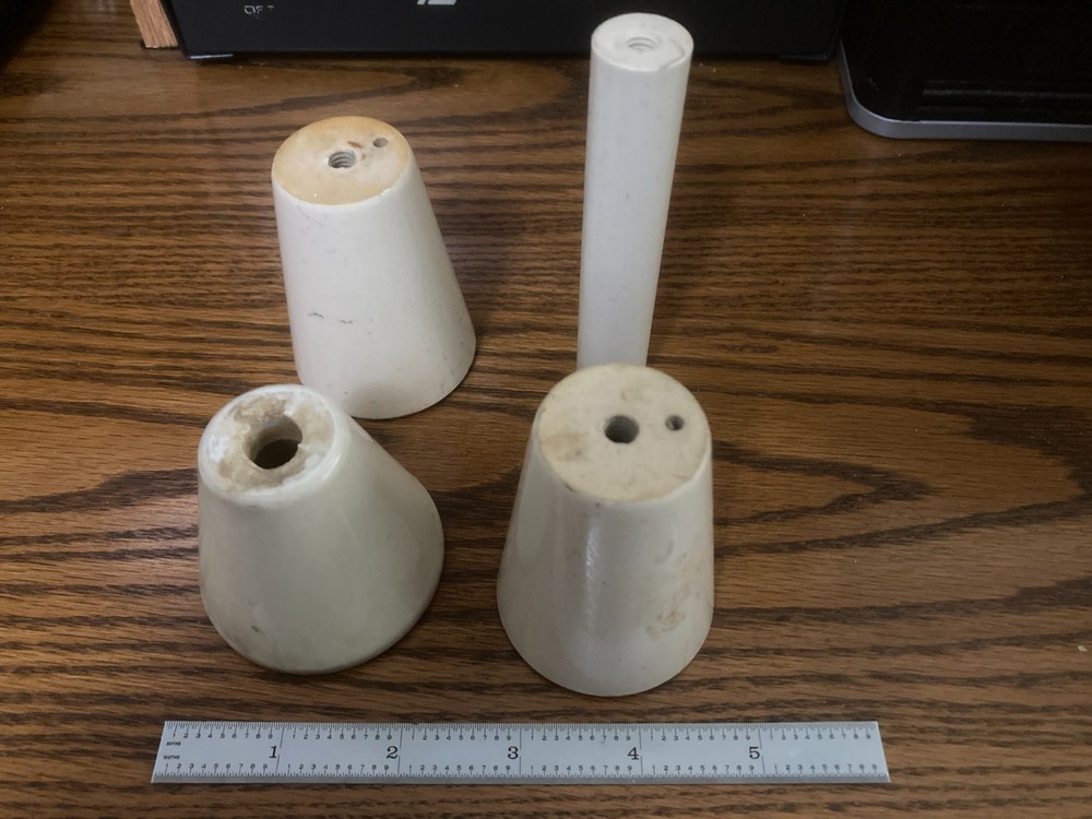 Ceramic Insulator Standoff and Feed-through. Quantity 4. See description