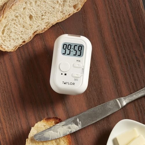Multi-Alert (Sound, Light, Vibration) Digital Timer, Standard, White