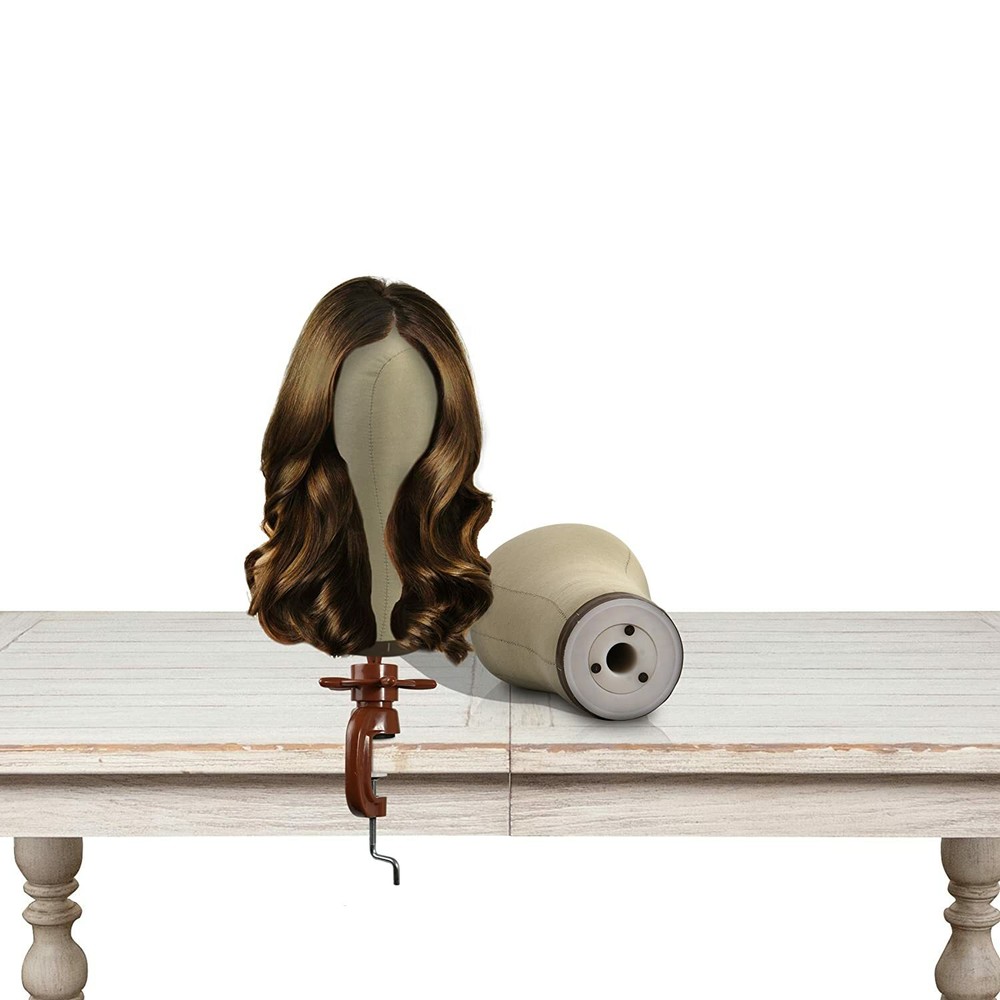 Canvas Head for Wig Styling, Making and Display, Mannequin Stand