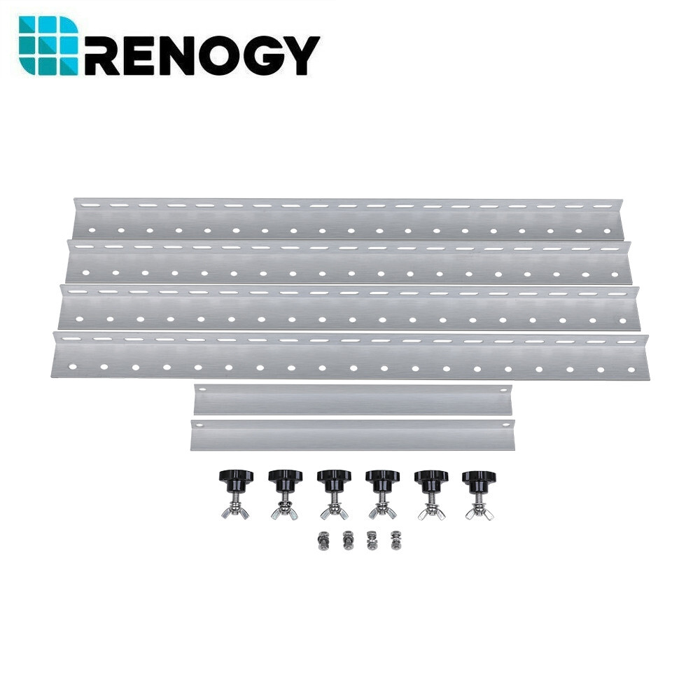 Renogy Solar Panel RV Tilt Mount Brackets Rooftop Flat Surface Adjustable Frame