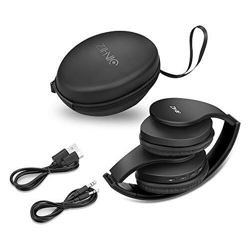 Bluetooth Headphones Over-Ear, Foldable Wireless and Wired Stereo Black