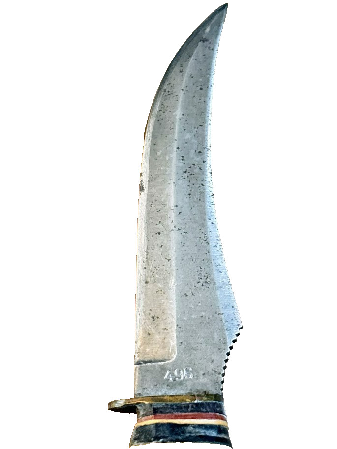 Vintage GERMAN BOWIE KNIFE EDGE BRAND #496 Solingen Germany Antique RARE KNIVES