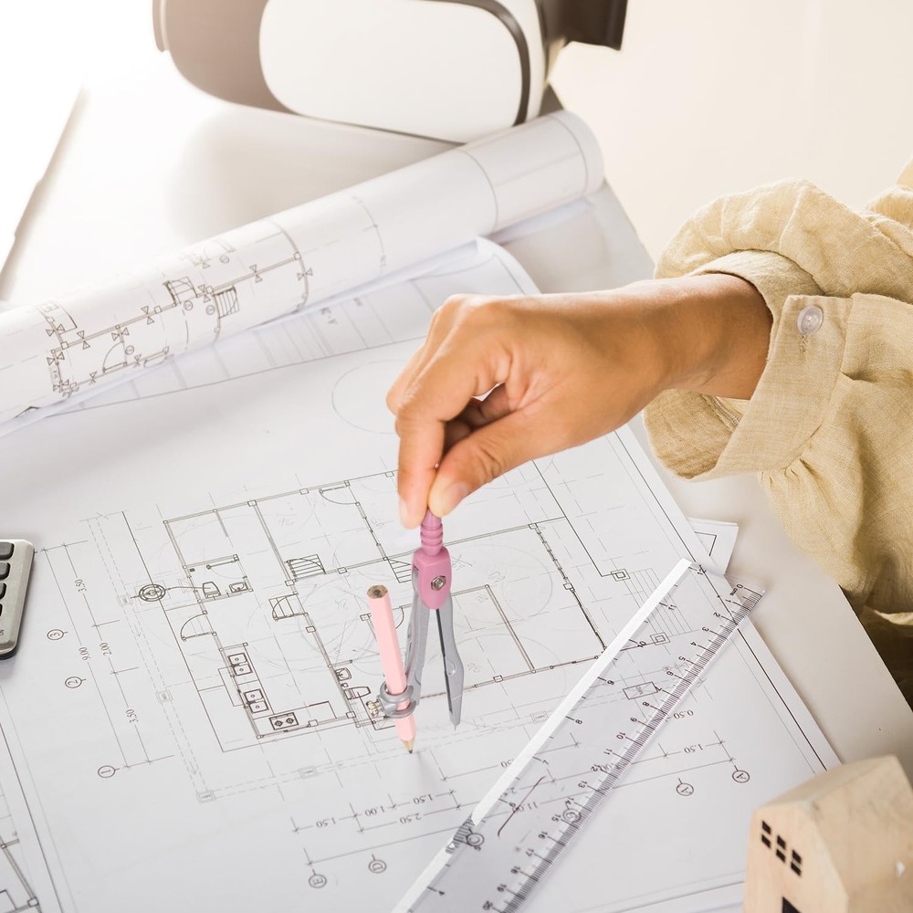 Geometry Tool Set set Protractor and Compass kit with Metal Box