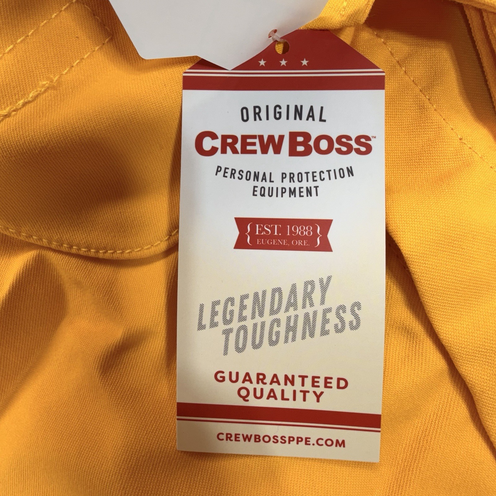 CrewBoss Brush Coat 7.0 oz Tecasafe WLC0117 Yellow Wildland Firefighter Mens XLg