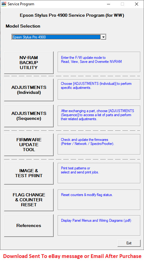 Epson Service Program Stylus Pro 4900