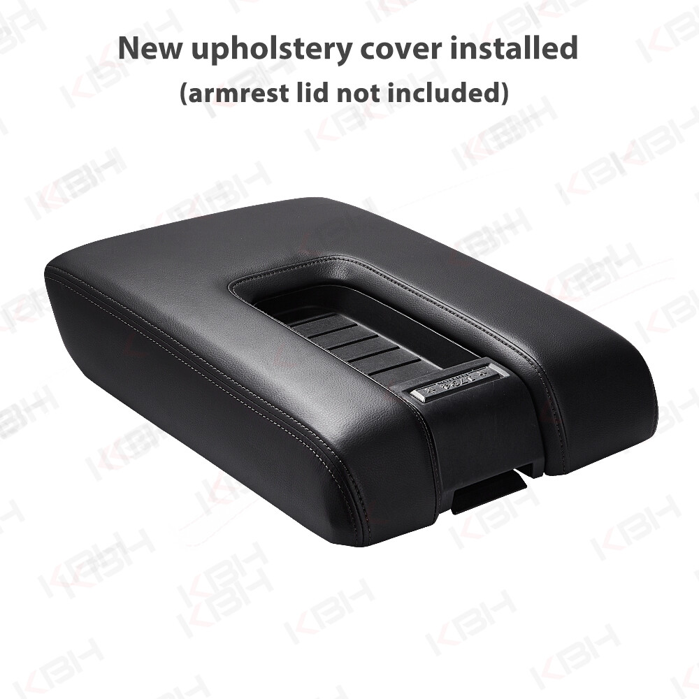 Fits 2014-2021 Toyota Tundra Center Console Lid Armrest Leather Cover Trim Black