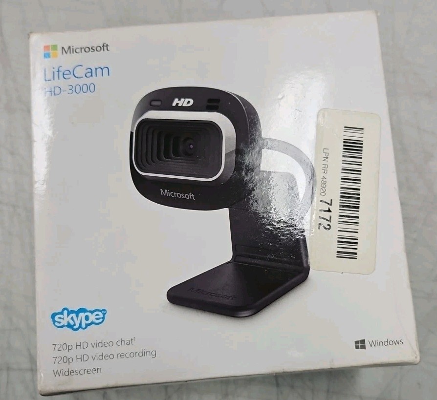 Microsoft LifeCam HD-3000 720p Webcam USB