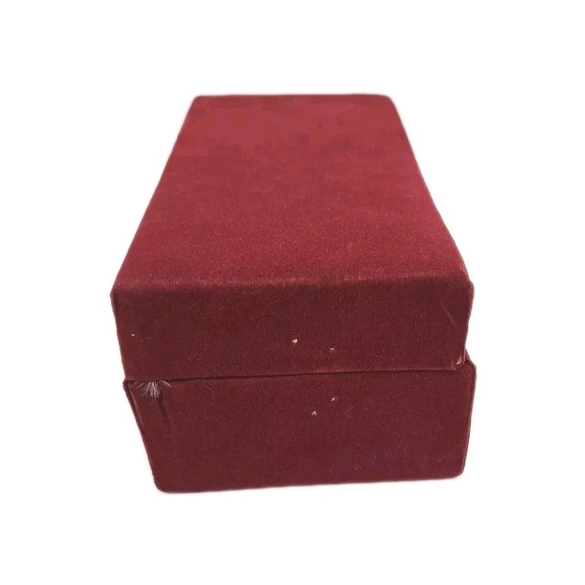Red Table Pedestal With Decorative Hand Painted Clock For Parts
