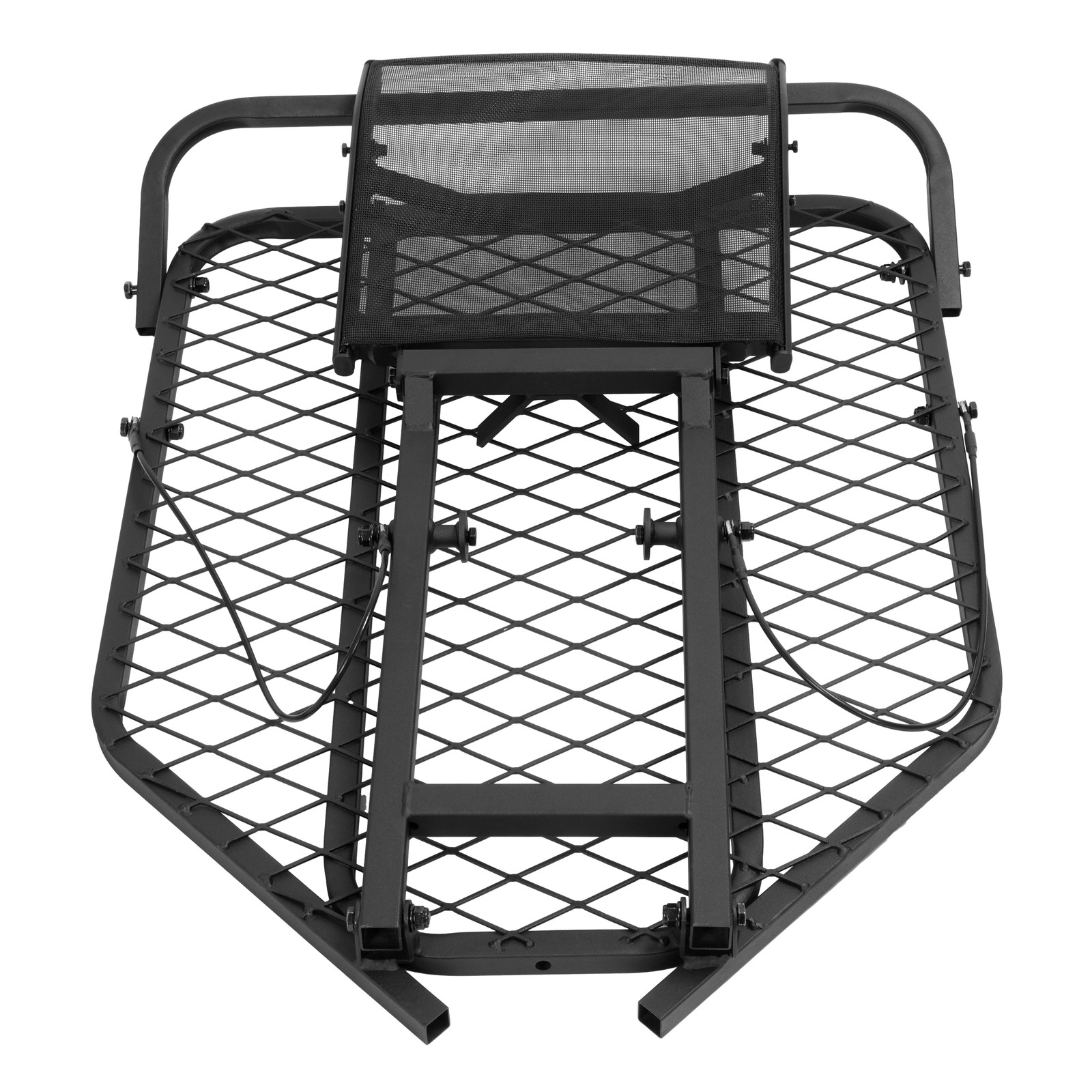 Lightweight Steel Hang-On Tree Stand Platform 26x32" W/ Flip-Back Seat 300LBS