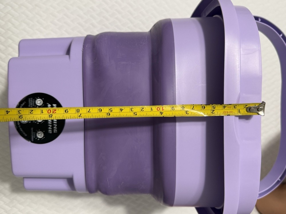 Purple Portable Collapsible Electric Mini Washing Machine Compact Top-Loading