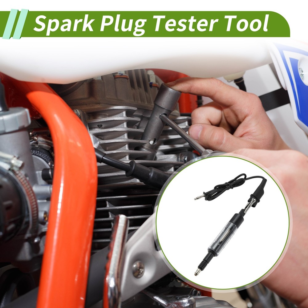 1Pc Spark Plug Tester Ignition Plastic & Metal Black Spark Plug Tester