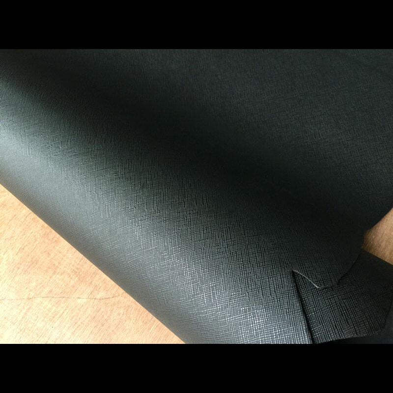 Full Grain Color Taiga First Layer Leather Craft Material Cross Pattern Cowhide