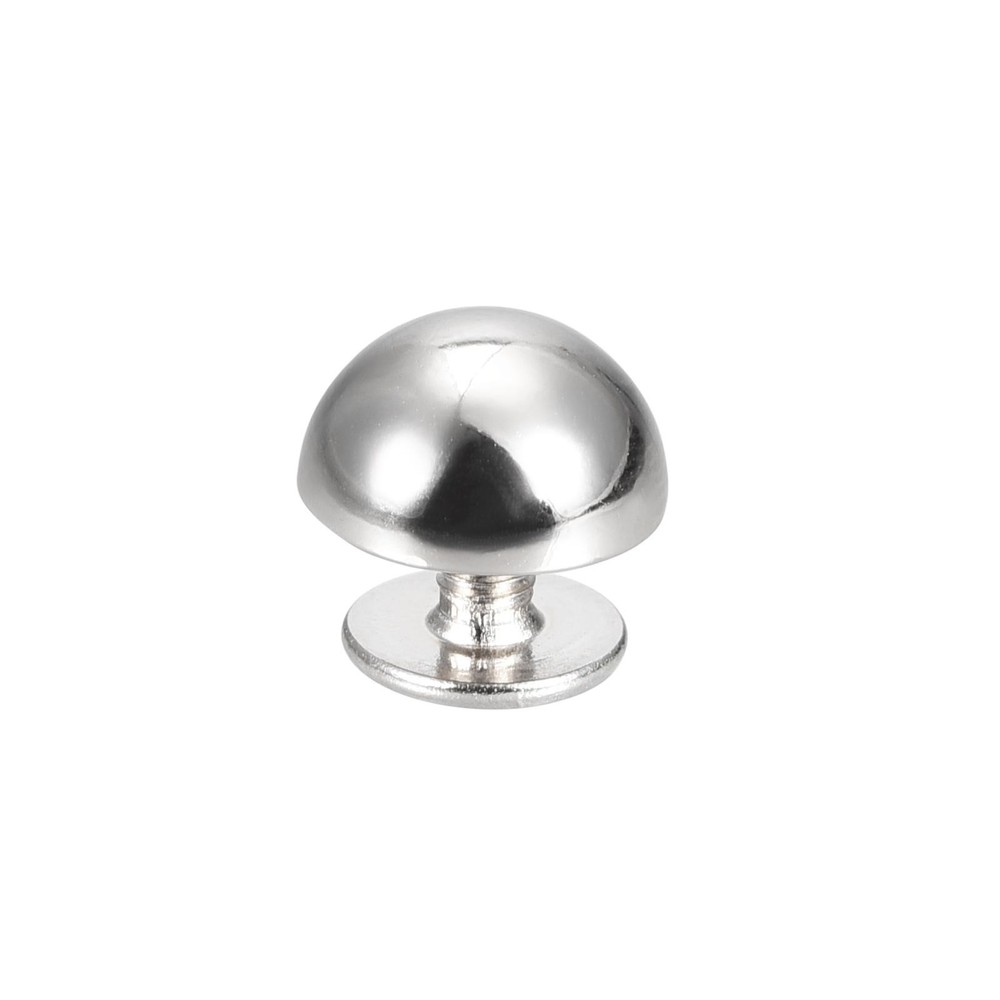 20 Sets 10x6mm Screw Back Rivets Solid Round Head Leather Studs Silver