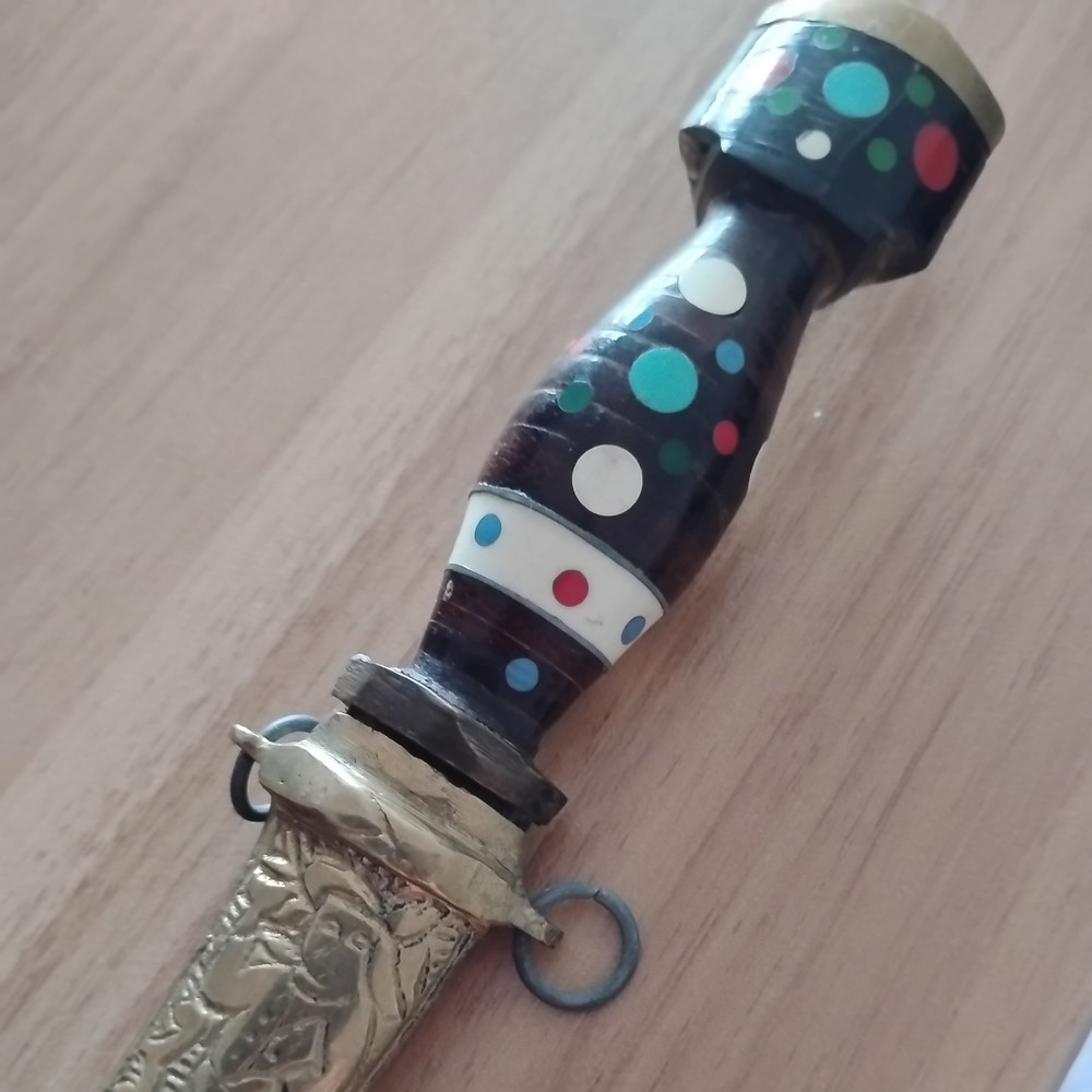 vintage middle eastern dagger w/ sheath old knife