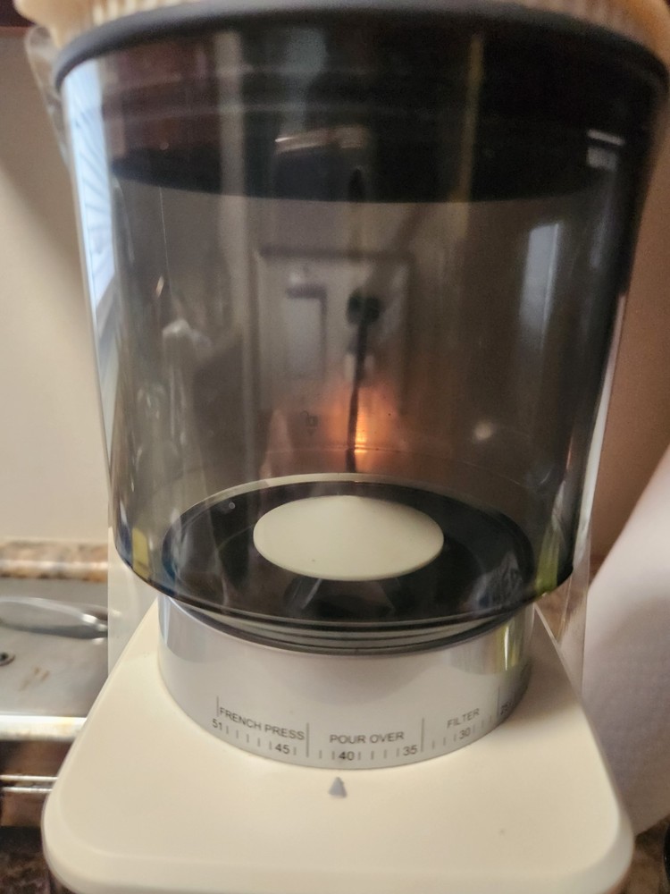 Shardor Conical Burr Coffee Grinder, Touchscreen Electronic Timer Espresso white