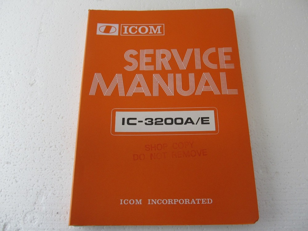 ICOM IC-3200A/E Service Manual w/ Fold Out Color Schematics Genuine OEM