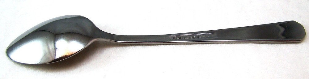 Unknown Maker Stainless Steel UNF759 Diagonal Lines Multisided Teaspoon(s)