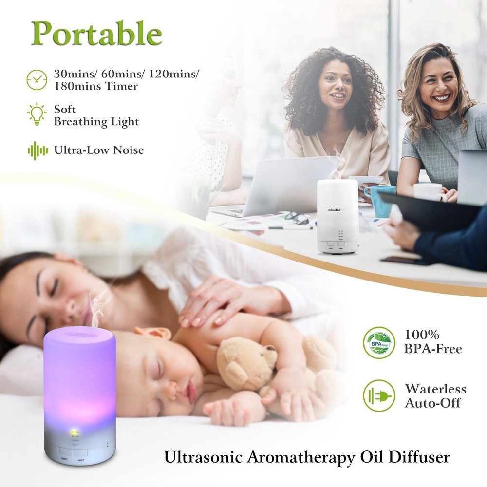 US LED Ultrasonic Aroma Essential Diffuser Air Humidifier Purifier Aromatherapy