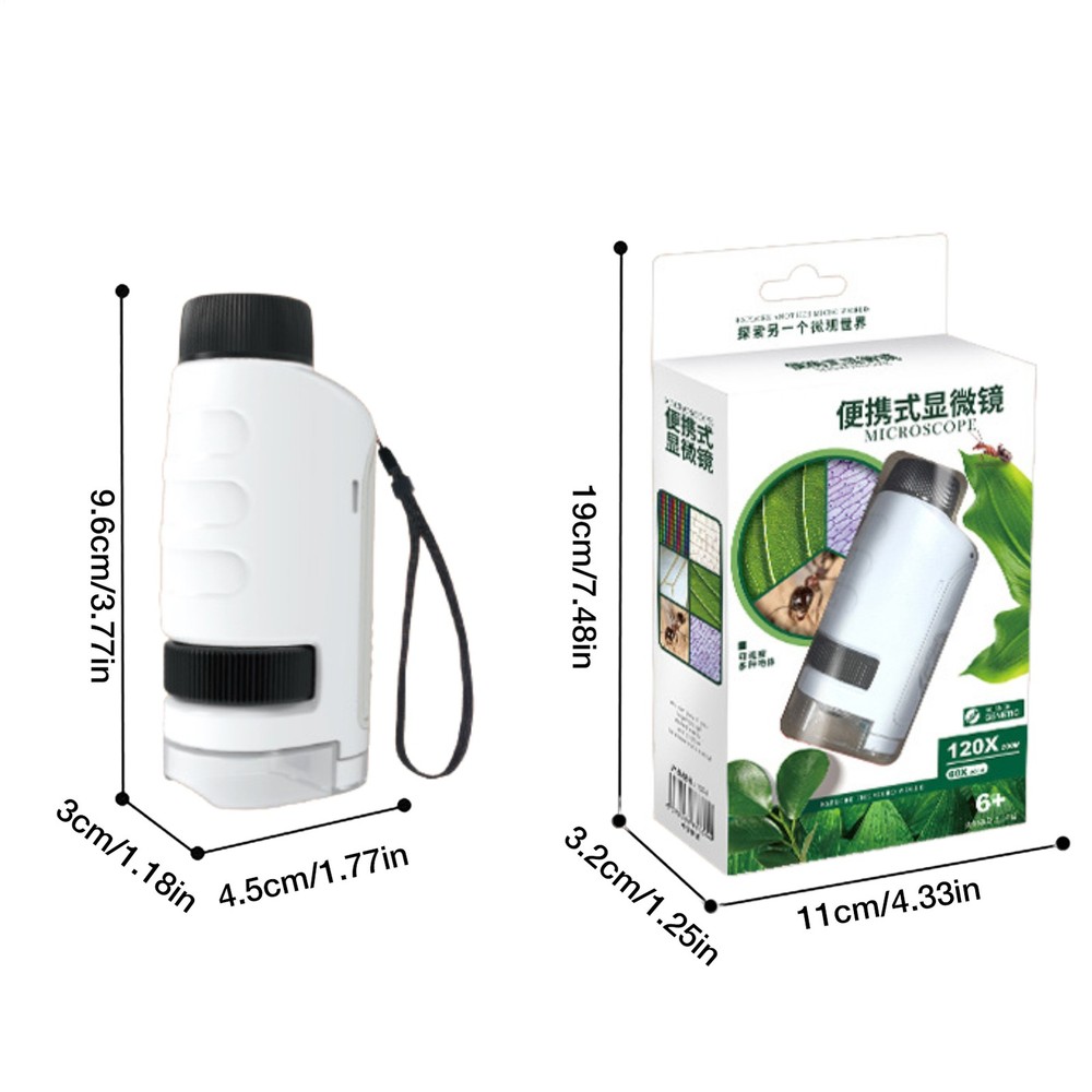 Mini Microscope For Kids Microscope For Child LED Lighted Pocket Microscope